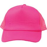 Guirca Carnaval baseballcap petje - fluor roze - verkleed accessoires - volwassenen - Eighties/disco/foute party/Glamour