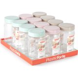 Forte Plastics Voorraadpot/bewaarpot - 1L - kunststof - oud roze - B10 x H17 cm