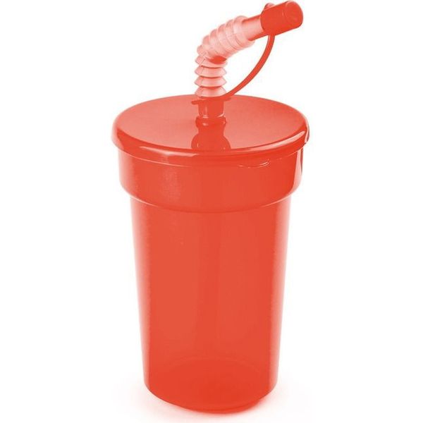 Zus aankomen Gloed 10x Afsluitbare drinkbeker rood 400 ml met rietje (cadeaus & gadgets) | €  20 bij Bellatio.nl | beslist.nl