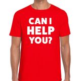 Can i help you beurs/evenementen t-shirt rood heren - verkoop/horeca