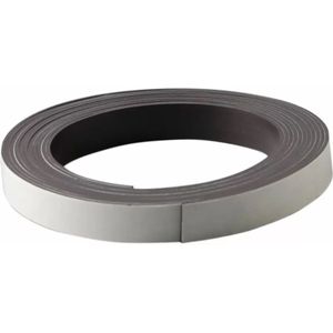1x Magneetbanden/magnetische strips op rol 2 m x 12 mm zwart - Magneetstrip / magneetband