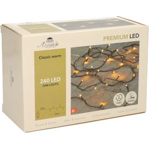 Anna's Collection Kerstverlichting - klassiek warm wit - 240 leds - 24 m - Timer-dimmer