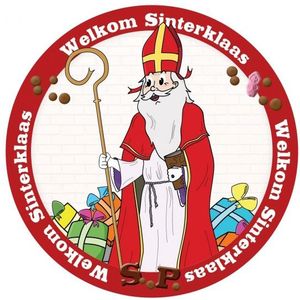 Sinterklaas versiering onderzetters/bierviltjes - 100 stuks - Sinterklaas thema feestartikelen