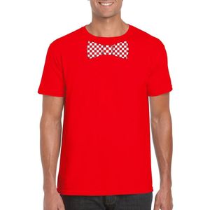 Rood t-shirt met Brabant strik heren - Carnaval shirts