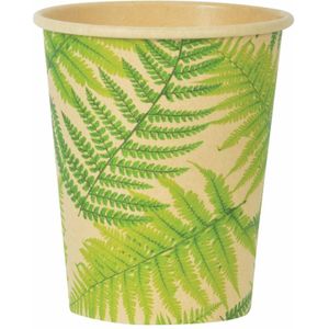 Varenblad jungle eco thema drinkbekers 30x stuks 240 ml van karton - Feestartikelen