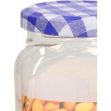 Plasticforte Weckpot/inmaakpot Classic - 600ml - kunststof - draaideksel - blauw - D7 x H15 cm