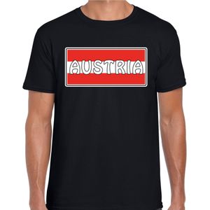 Oostenrijk / Austria landen t-shirt zwart heren - Oostenrijk landen shirt / kleding - EK / WK / Olympische spelen outfit