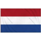 Nederland - Holland - vlag - 2x - rood/wit/blauw - 90 x 150 cm