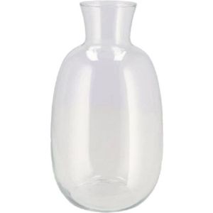 DK Design Bloemenvaas Mira - fles vaas model - transparant glas - D21 x H37 cm - boeketvazen