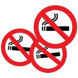 20x Sticker verboden te roken - 14,8 cm - rookverbod