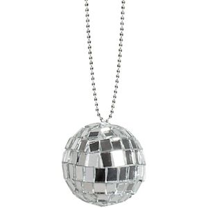 Boland Carnaval/verkleed accessoires Disco/eigties/seventies sieraden - ketting - zilver - kunststof