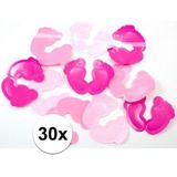 Geboorte versiering meisje XXL tafelconfetti roze 30 stuks
