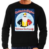 Foute Belgie Kersttrui / sweater - Christmas in Belgium we know how to party - zwart voor heren - kerstkleding / kerst outfit