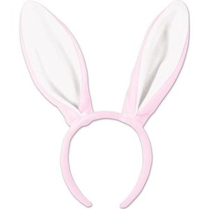 10x Diadeem met roze konijnen / hazen oren - Feest diadeem konijn / paashaas