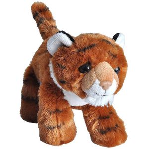 Pluche dieren knuffels Tijger van 18 cm - Knuffeldieren tijgers speelgoed