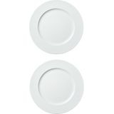 8x stuks diner borden/onderborden wit 33 cm - Diner/kerstdiner borden/onderborden/dinerborden