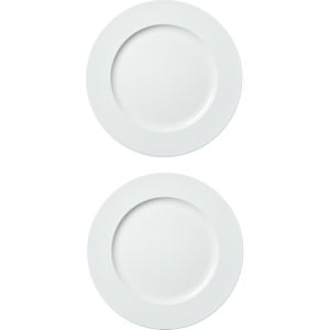 8x stuks diner borden/onderborden wit 33 cm - Diner/kerstdiner borden/onderborden/dinerborden