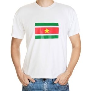 Wit grote maten shirt Suriname