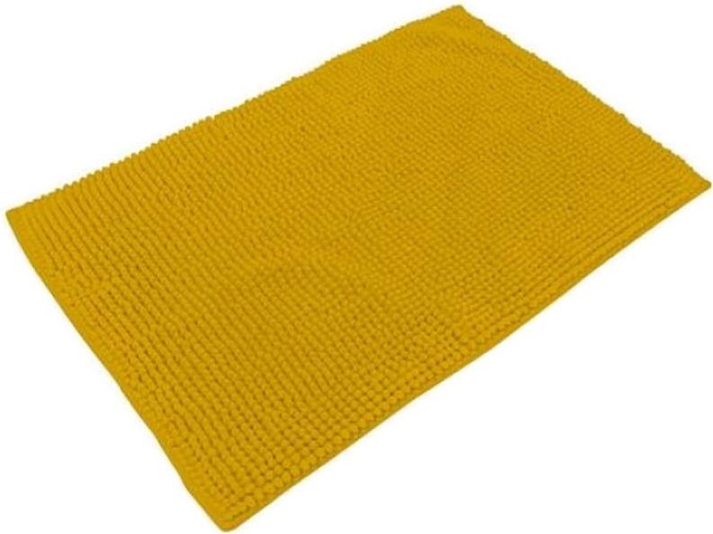Urban Living Badkamerkleedje/badmat tapijt - voor op de vloer - okergeel - 50 x 80 cm - anti slip