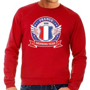 Rood France drinking team sweater rood heren -  Frankrijk kleding