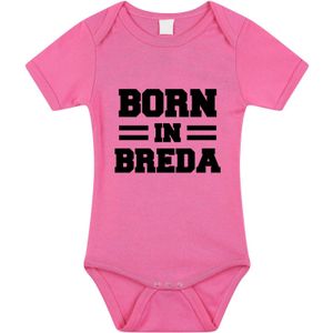 Born in Breda tekst baby rompertje roze meisjes - Kraamcadeau - Breda geboren cadeau