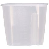 Voedselcontainer strooibus - groen en wit - 1,5 liter - kunststof - 19 x 9,5 x 17 cm