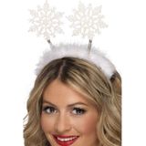 4x stuks kerst diadeem/tiara met sneeuwvlokken voor meisjes/dames