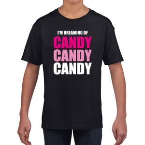 Dreaming of candy fun t-shirt - zwart - kinderen - Feest outfit / kleding / shirt