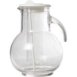 Cosy & Trendy schenkkan/waterkan/sapkan van glas 2.0 liter met 6x stuks Versailles waterglazen/drinkglazen van 375 ml