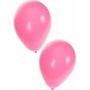 Bellatio Decorations ballonnen - 50 stuks - lichtroze - 27 cm - helium of lucht - verjaardag / versiering
