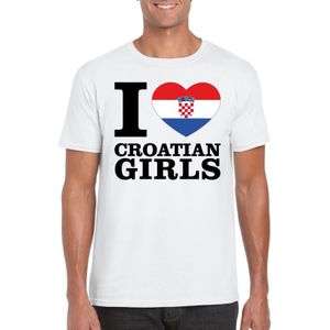I love Croatian girls t-shirt wit heren - Kroatie shirt