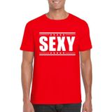 Sexy t-shirt rood heren