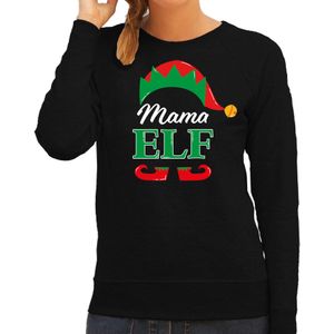 Mama elf foute Kersttrui - zwart - dames - Kerstsweaters / Kerst outfit