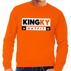 Oranje Kingky Outfit sweater - Trui voor heren - Koningsdag kleding