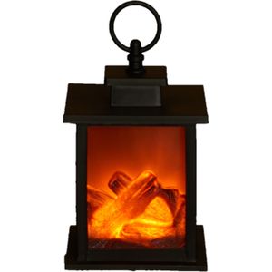 Kerstlamp Haard met Vlameffect 12 X 12 X 18,5 cm Oranje