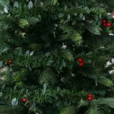 2x Kerstslingers guirlande groen hulst 270 cm