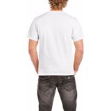 Set van 3x stuks witte katoenen t-shirts voor heren 100% katoen - zware 190 grams kwaliteit - Basic shirts, maat: M (38/50)