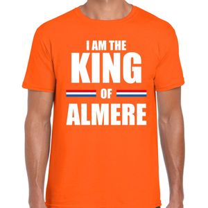 Koningsdag t-shirt I am the King of Almere - oranje - heren - Kingsday Almere outfit / kleding / shirt
