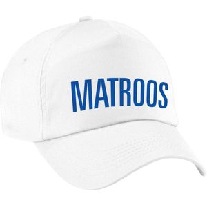 Matroos verkleed pet wit voor jongens en meisjes - matroos baseball cap - carnaval verkleedaccessoire voor kostuum