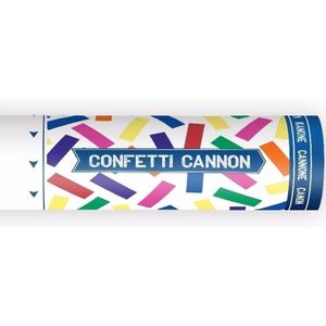 Confetti papier kanonnen kleuren mix 20 cm - Confettikanonnen - Partyshooters - Feestartikelen