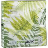 Groene 3-laags servetten Varen print 60 stuks - Groene 3-laags servetten Varen print 60 stuks