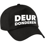 Deur donderen pet zwart Achterhoek festival cap voor volwassenen - festival accessoire