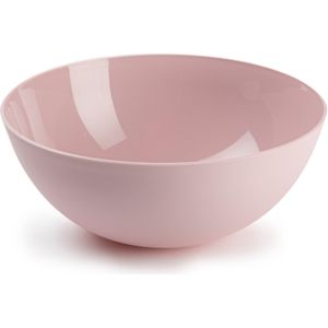 Plasticforte Serveerschaal/Saladeschaal - D25 x H10 cm - kunststof - roze - 2,5 liter