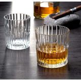 Glazen whisky/water karaf 900 ml met 6x luxe whiskyglazen 310 ml - Genieters of cadeau set