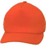 Guirca Carnaval baseballcap petje - fluor oranje - verkleed accessoires - volwassenen - Eighties/disco/foute party/Glamour