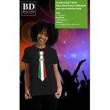 Bellatio Decorations Verkleed shirt voor dames - stropdas Italie - grijs - supporter - themafeest