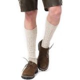 Oktoberfest Tiroler verkleed kousen gebroken wit voor volwassenen - Kniekousen hoge sokken - Bierfeest verkleedaccessoires