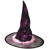 Heksenhoed voor kinderen roze - Carnaval verkleed hoeden