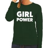 Girl Power tekst sweater groen dames - dames trui Girl Power