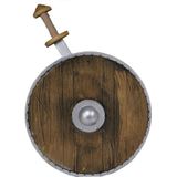 Ridder helm brons met set ridder speelgoed wapens - Zwaard met schild - Volwassenen